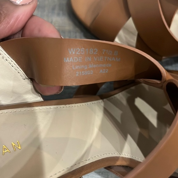 Cole Haan Women's Jamie Sandal Brown Sz 7 1/2 B Side Buckle Summer Casual Chic - Picture 11 of 12